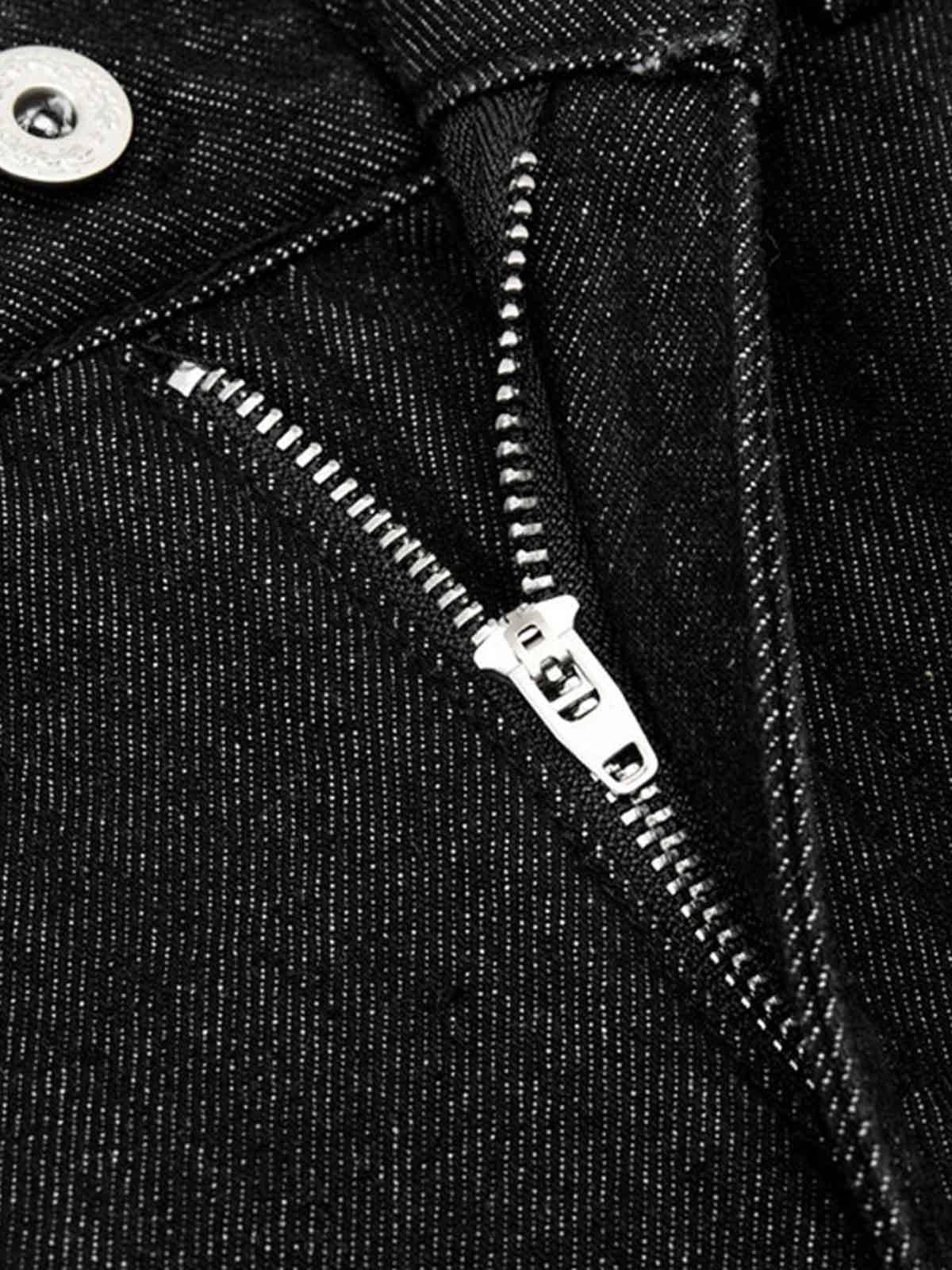 Paint Splatter Stripe Panel Barrel Jeans