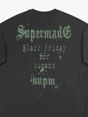 Gothic Skull Spiderweb Graphic T-Shirt 