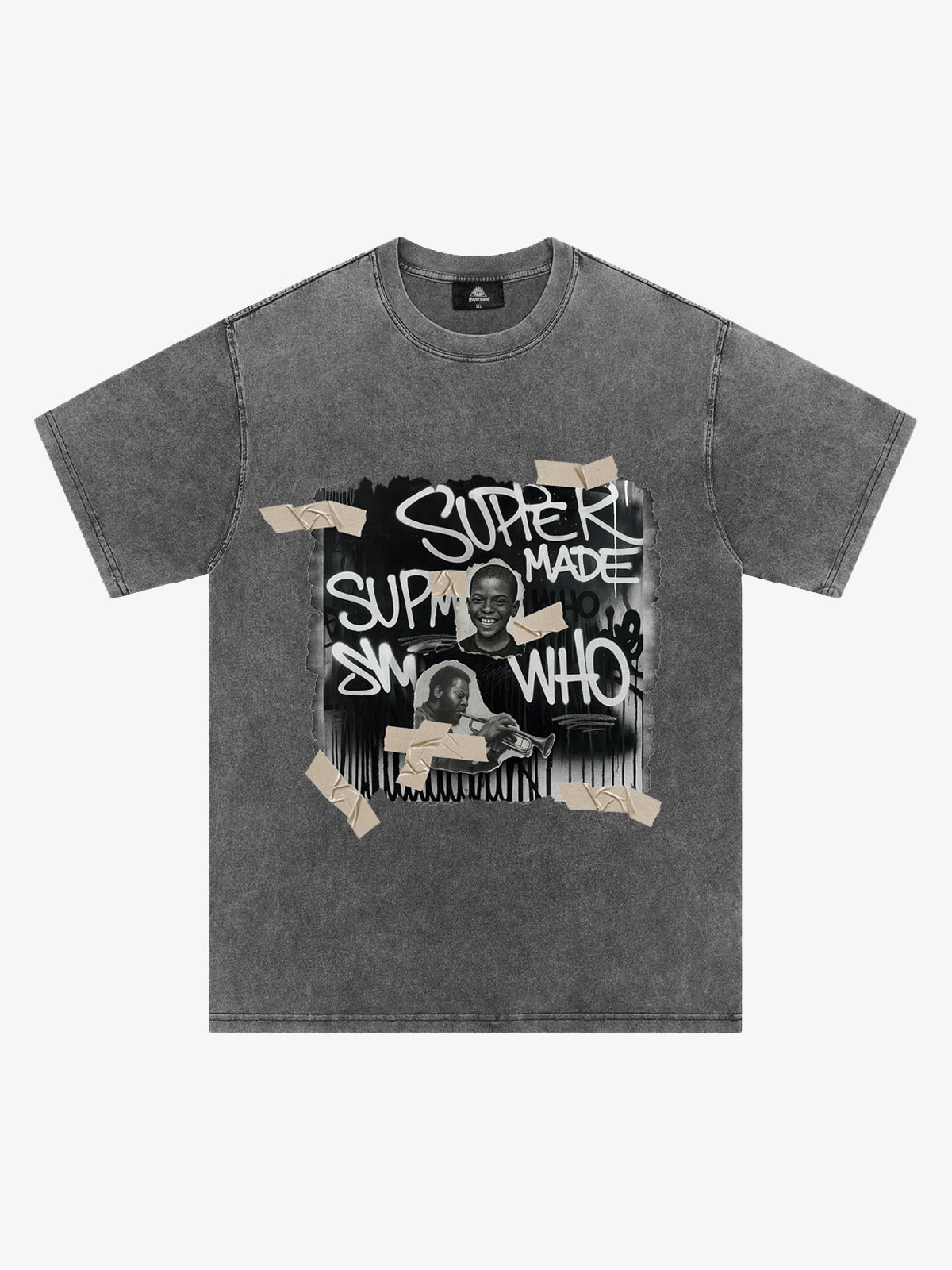 Supermade Street Retro Character Collage T-shirt 