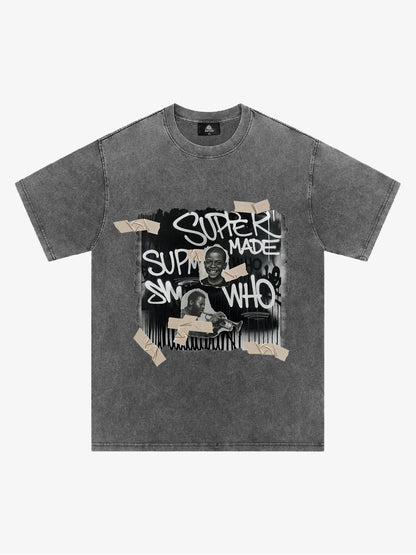 Supermade Street Retro Character Collage T-shirt 