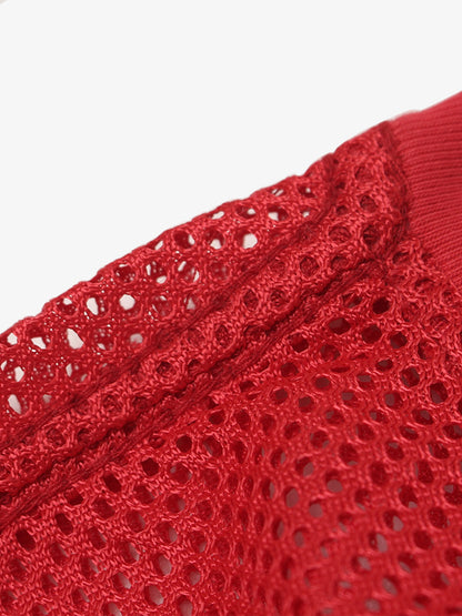 Mesh Rock Super Made V-Neck T-Shirt - Breathable Lightweight Streetwear Tee for Men 