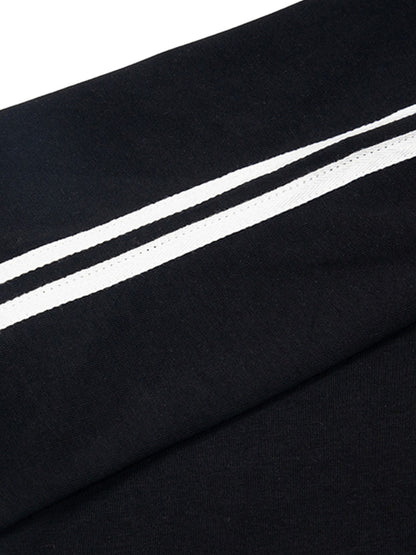 Plaid Patch Knotted Scarf T-Shirt 