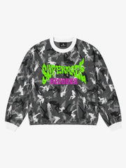 Graffiti Letter Camo Graphic Sweatshirt