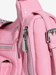 Studded Belt Buckle Shoulder Bag