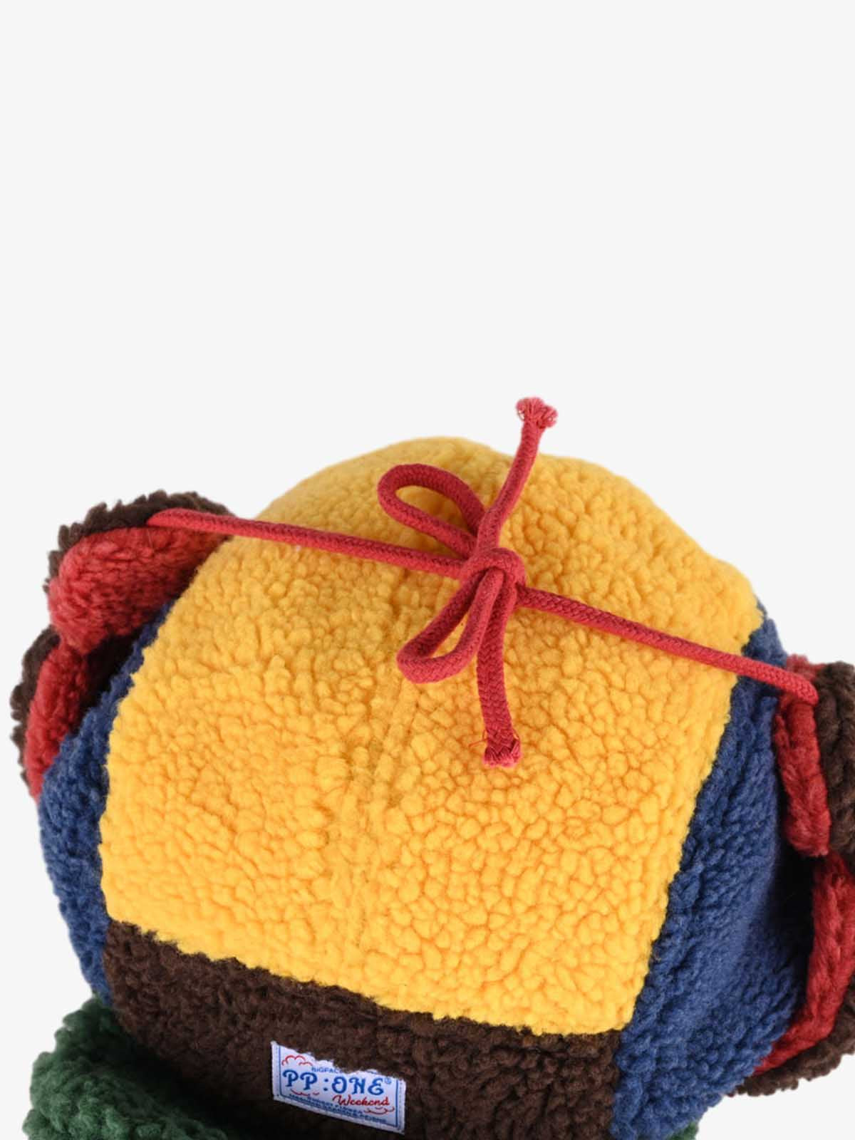 Block Faux Sherpa Frog Ear Flap Hat 