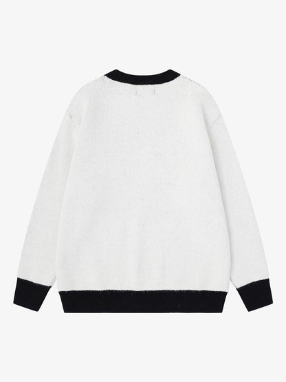 Street Portrait Jacquard Knit Sweater