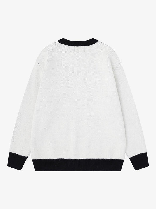Street Portrait Jacquard Knit Sweater