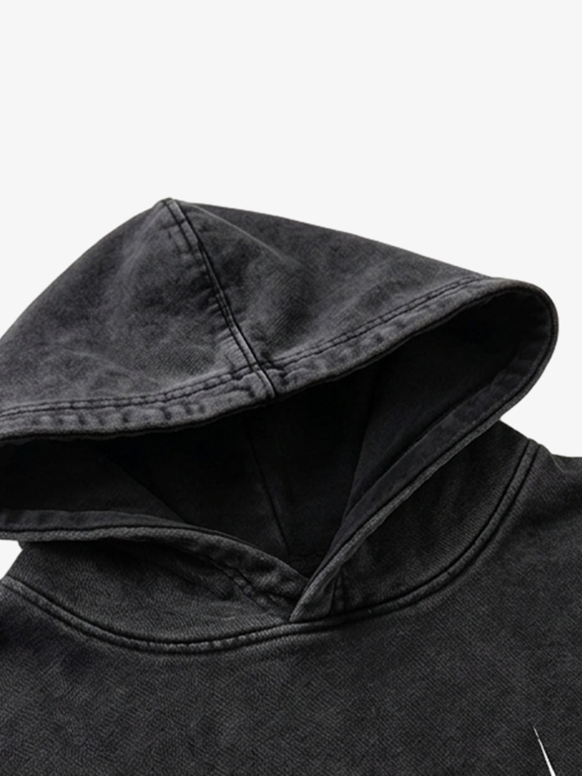 Metallic Script Graphic Washed Hoodie