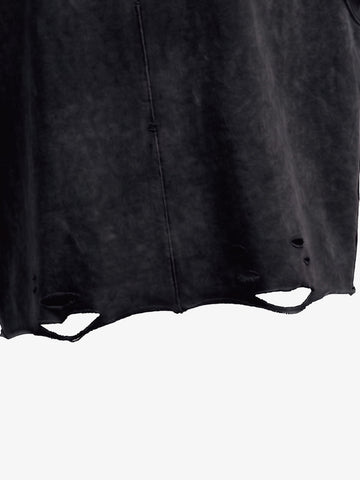 Distressed Slogan Graphic Sleeveless T-Shirt 