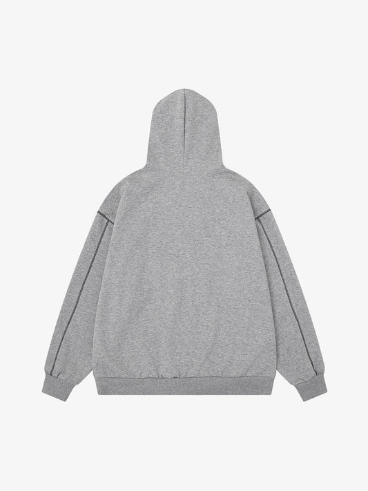 Logo Embroidered Zip Hoodie