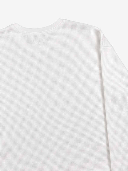 Anti-War Graphic Beaded Waffle Long Sleeve Tee