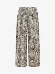Distressed Plaid Casual Trousers