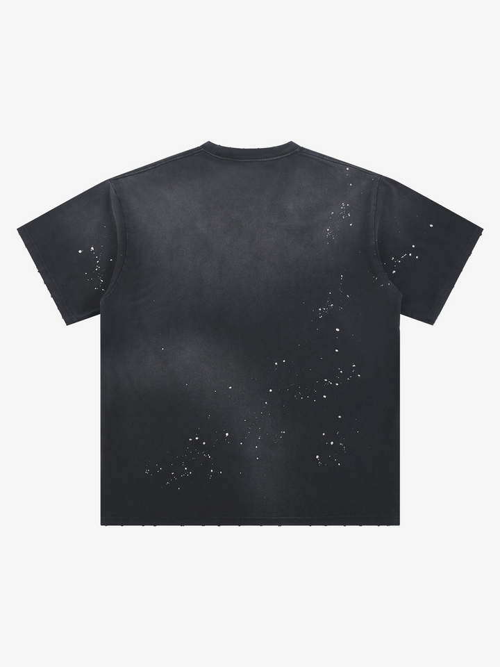 Ink Splatter Graphic Washed Tee