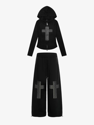 Studded Cross Slim Fit Set