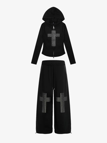 Studded Cross Slim Fit Set
