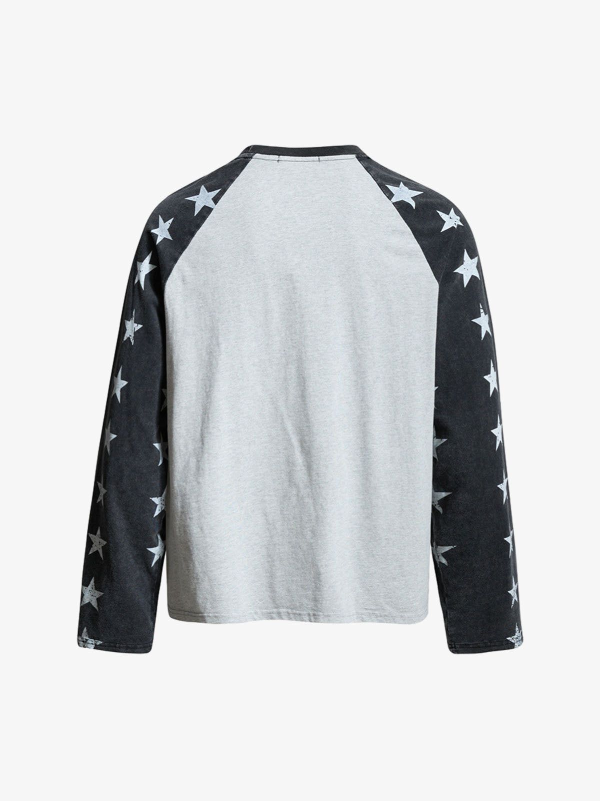 Distressed Star Graphic Raglan Long Sleeve Shirt