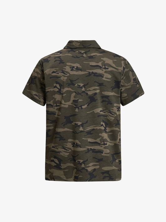 Floral Letter Print Polo Shirt