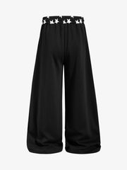 Star Print Pocket Baggy Sweatpants