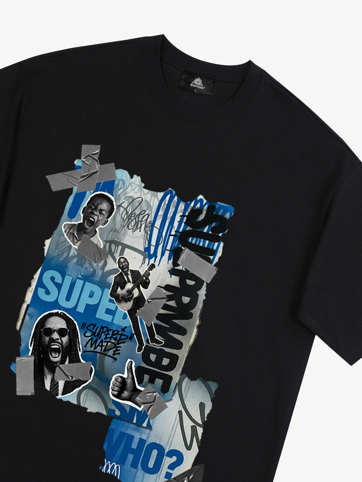 Supermade Trendy Retro Hip-Hop Character T-Shirt 