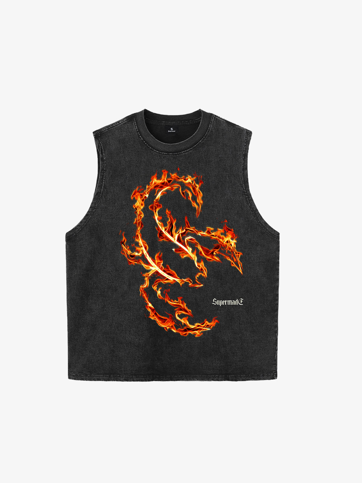 Flame Scorpion Washed Sleeveless T-Shirt 