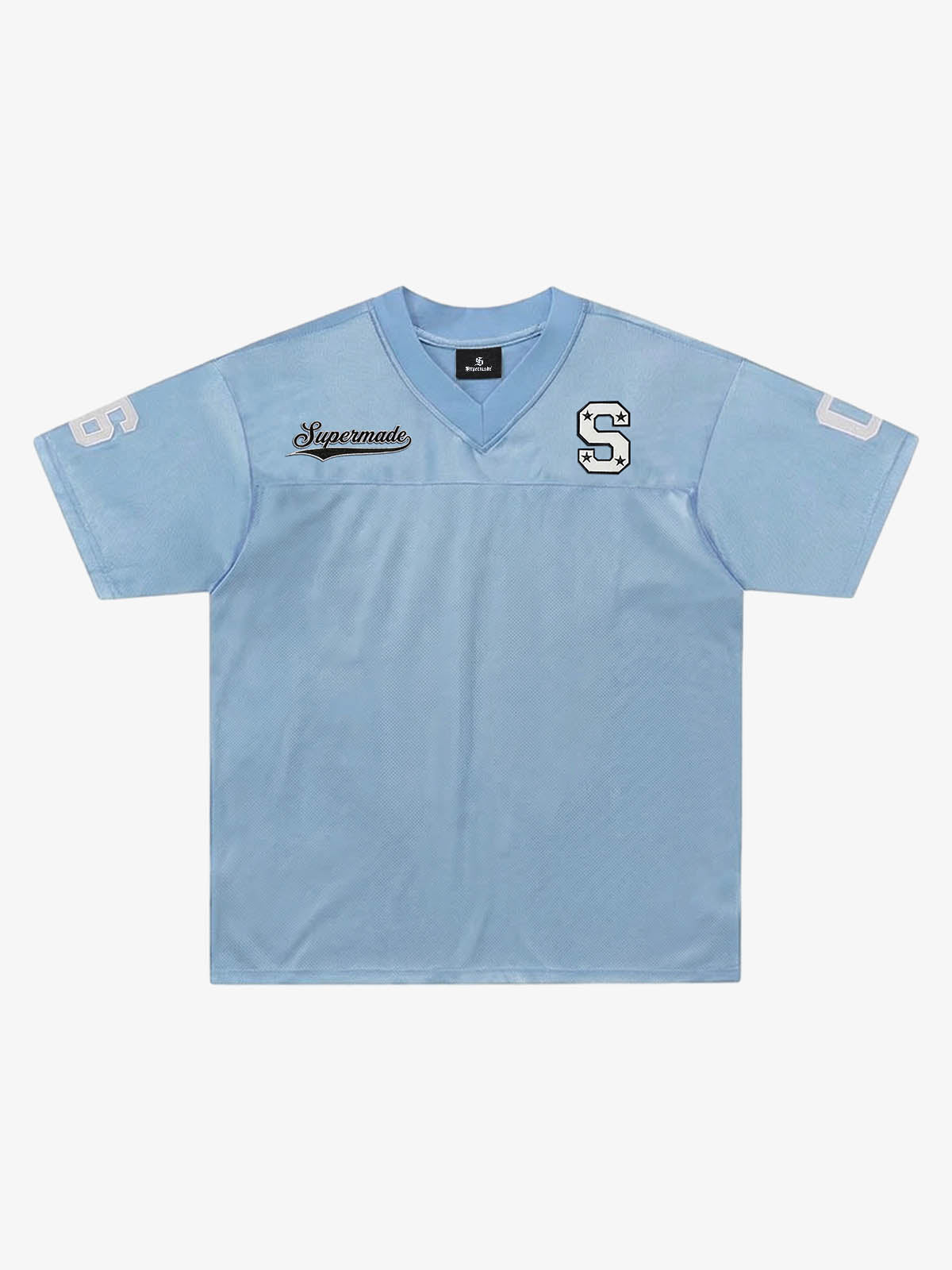 Supermade Classic Blue Embroidered Jersey Pattern Customization 