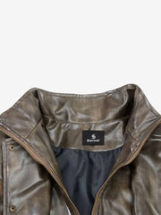 Structured Biker Leather Jacket