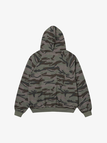 Camouflage Hooded Jacket with Heart Design for Men - Perfect for Casual and Outdoor Activities 