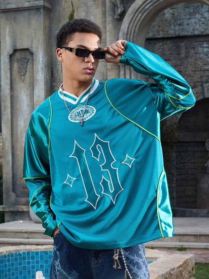 Supermade American Gothic Font Satin Mesh Jersey 