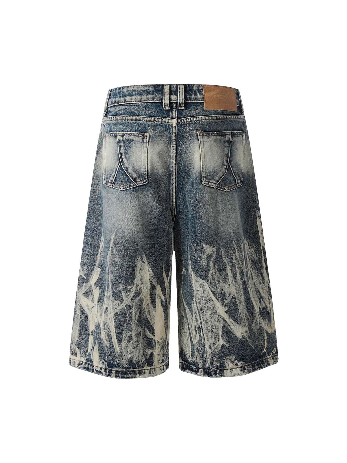 Retro Spray Monkey Washed Baggy Jorts