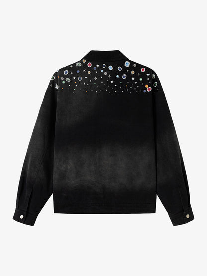 Thesupermade Spray-dyed Gradient Multi-layered Print Jacket 