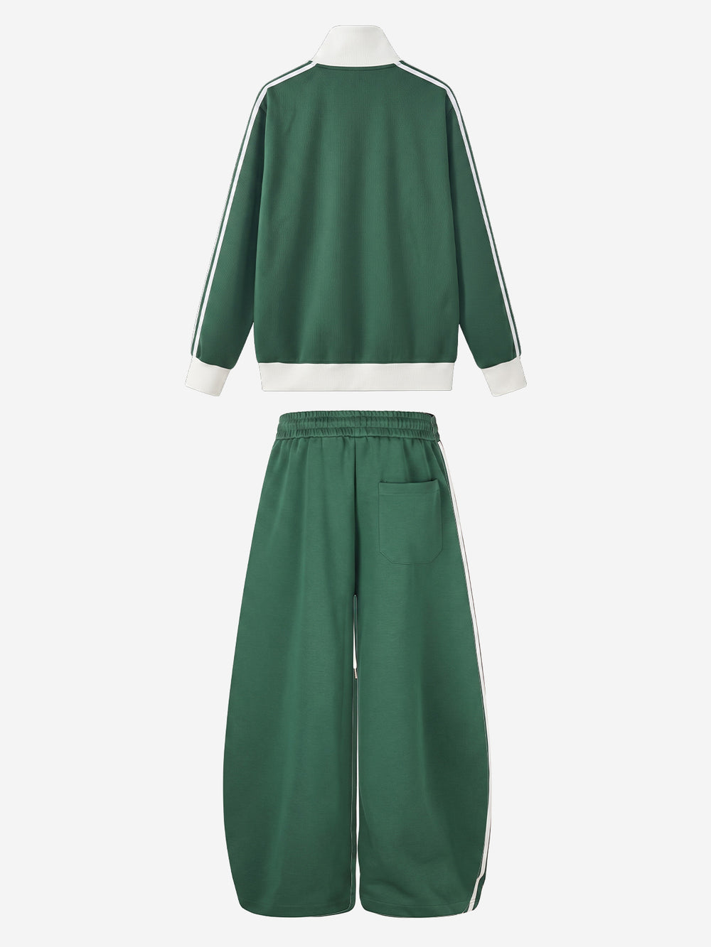 Star Embroidered Color Block Striped Heavyweight Tracksuit