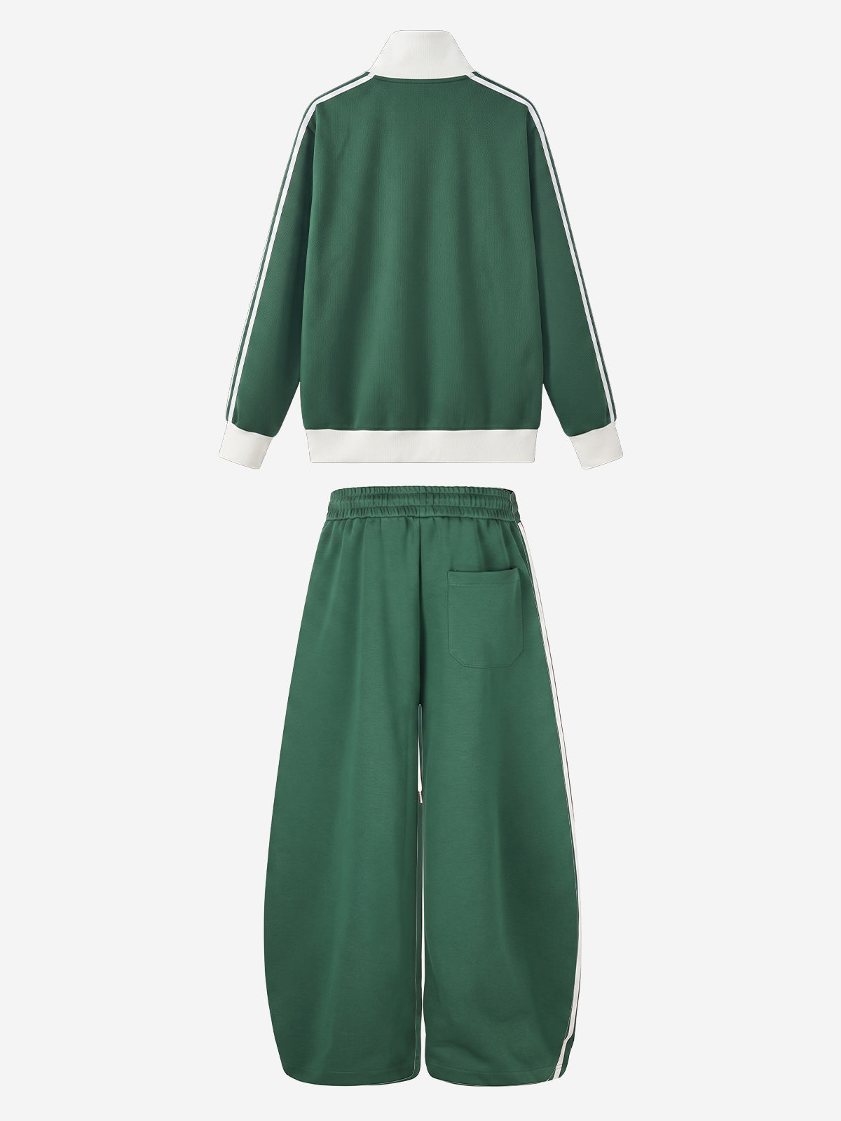 Star Embroidered Color Block Striped Heavyweight Tracksuit