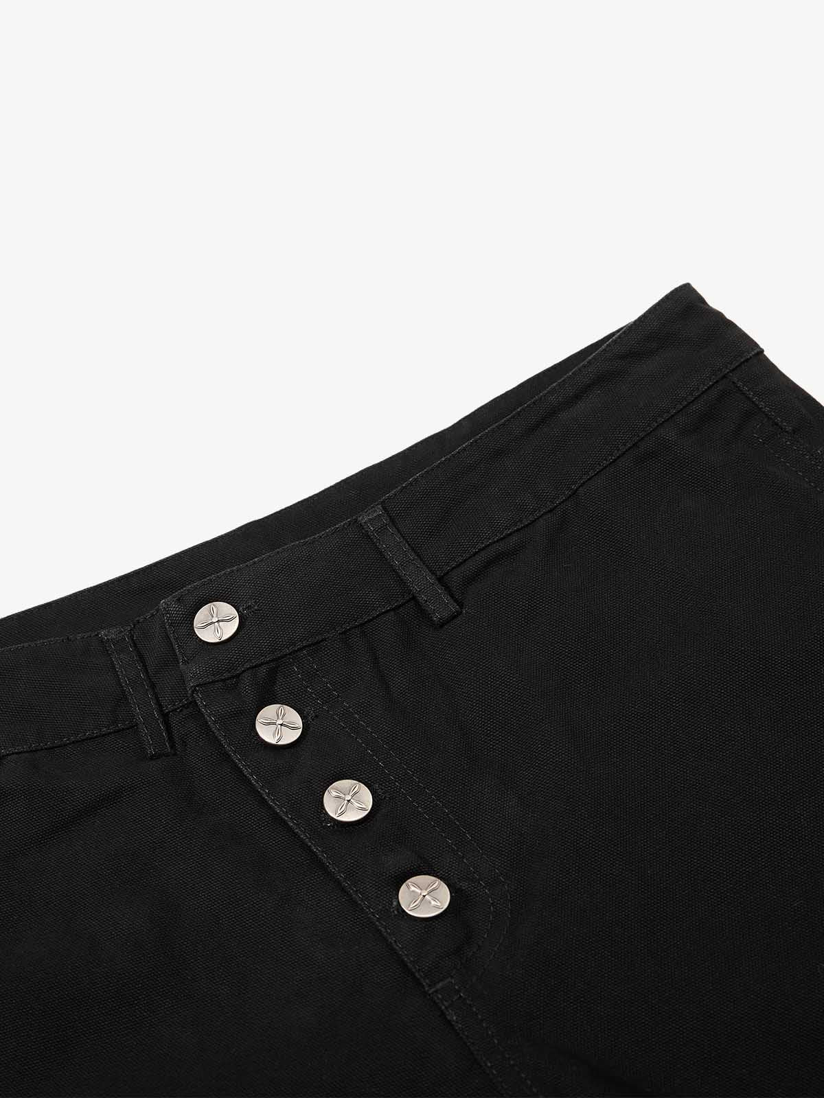 Detachable Multi-Button Flared Casual Flare Pants 