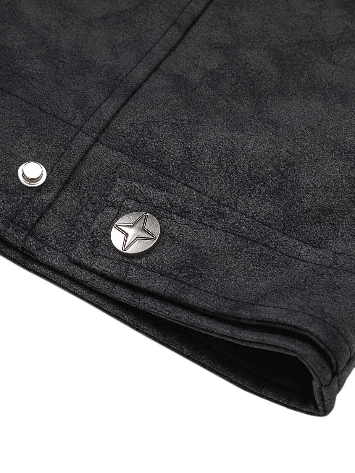 Matte PU Moto Leather Jacket 