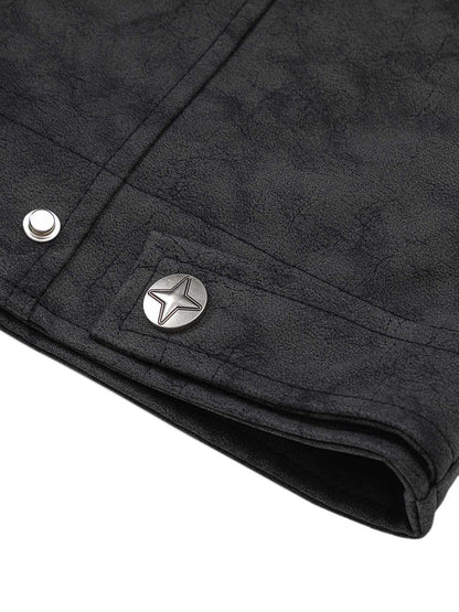 Matte PU Moto Leather Jacket 