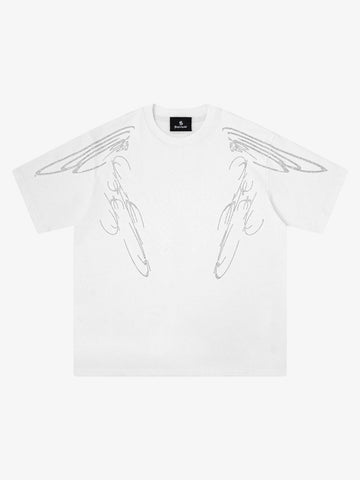 Y2K Cyber Aesthetic Rhinestone Graphic T-Shirt 