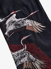 Oriental Landscape Embroidered Jeans