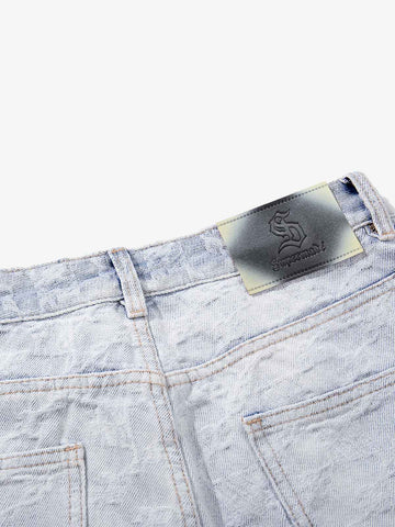 Gradient Wash Jacquard Denim Jeans 