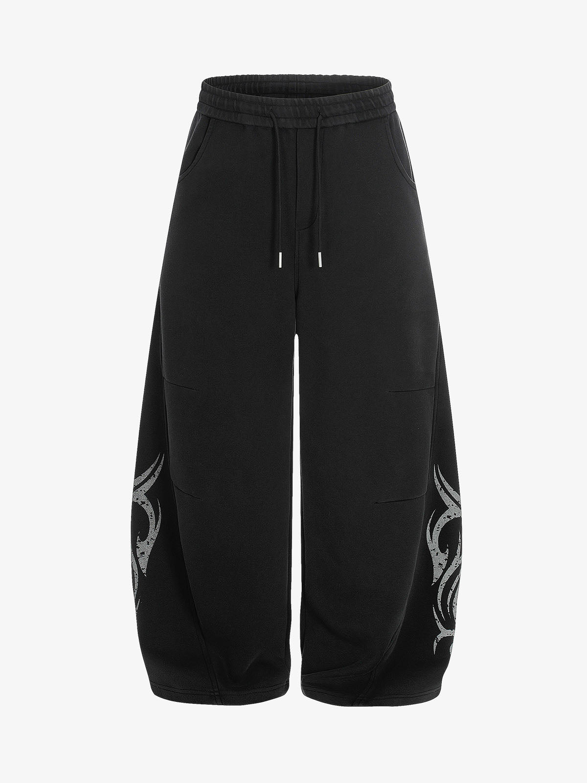 Thorns Graphic Distressed Washed Baggy Barrel Sweatpants