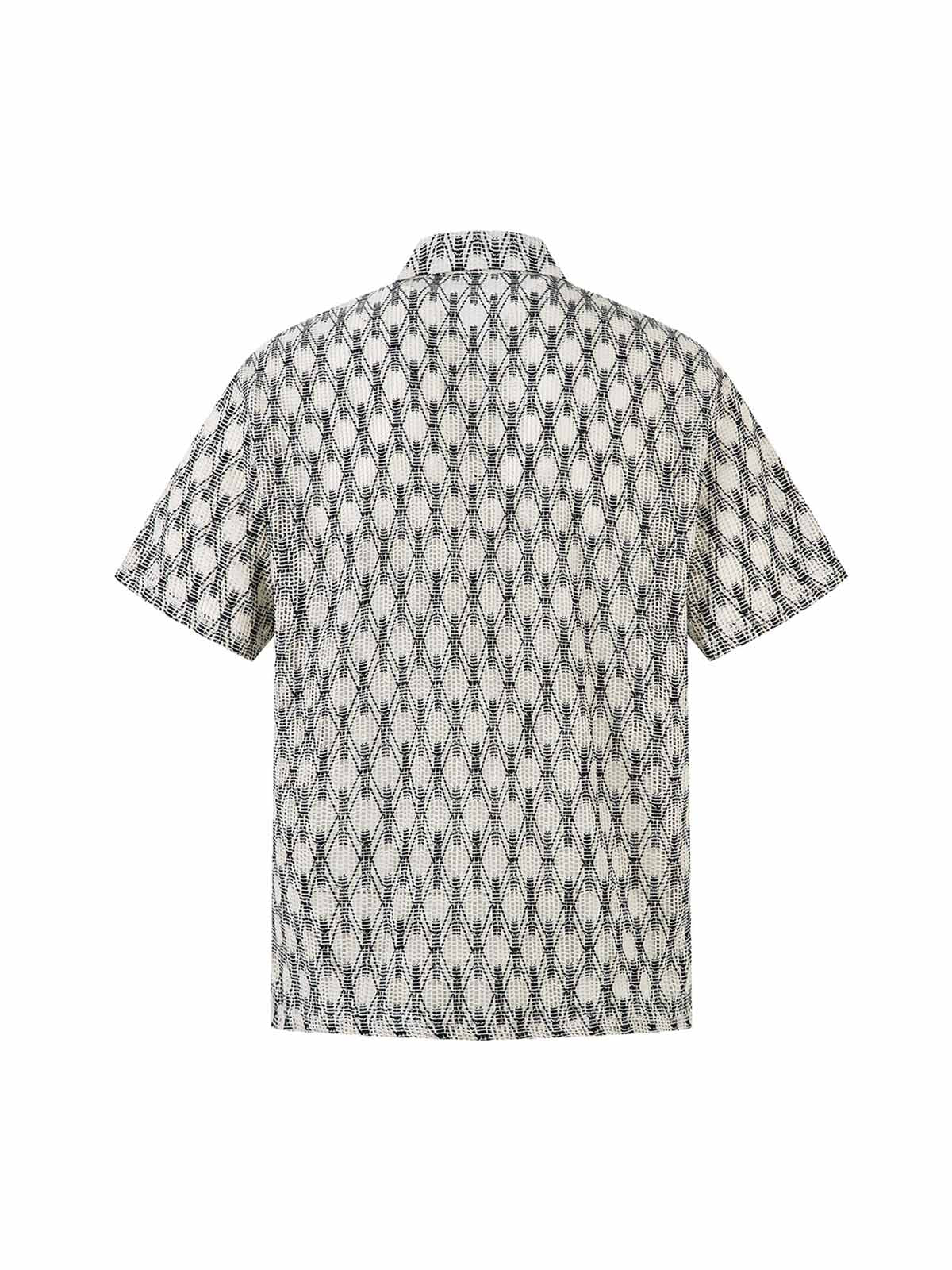 Crochet Hollow Button-Up Shirt 