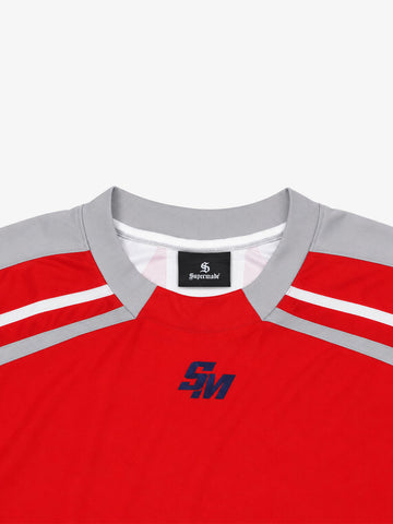 Racing Graphic Color Block Long Sleeve Tee