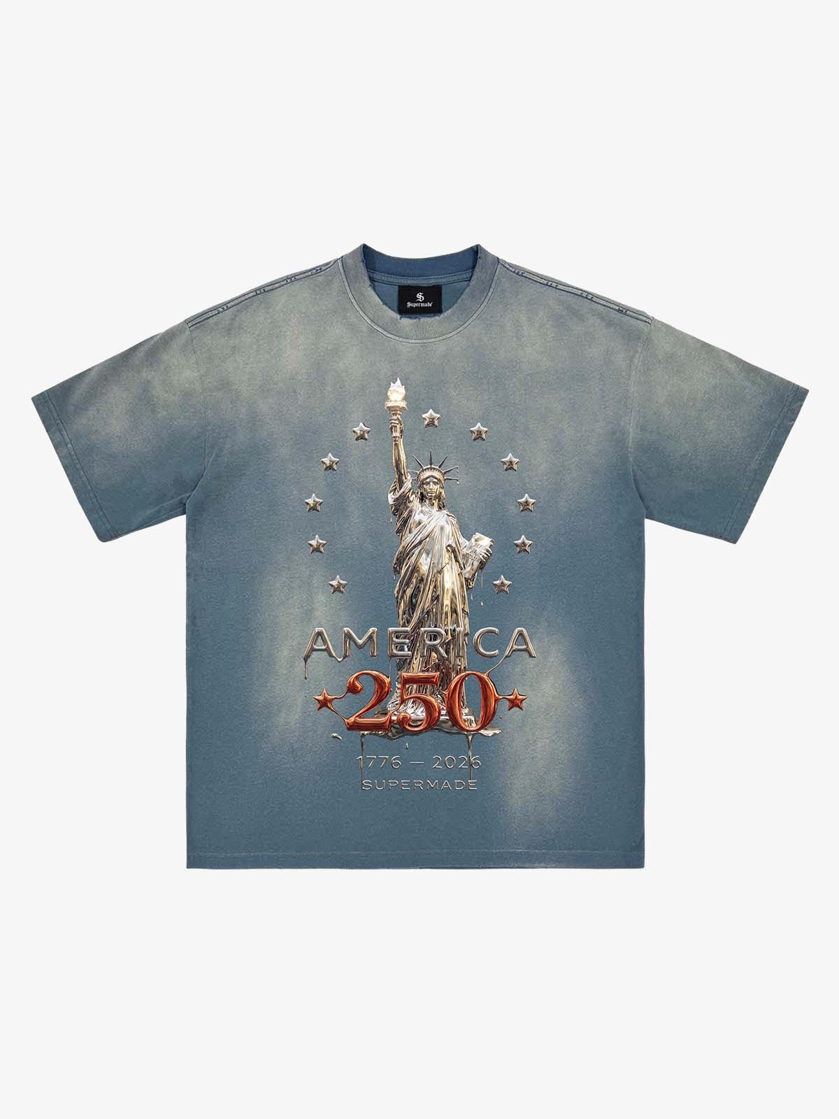 Liberty Statue Chrome Washed T-Shirt 