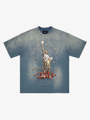 Liberty Statue Chrome Washed T-Shirt 