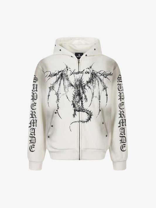 Rivet Spray-Dyed Hooded Jacket