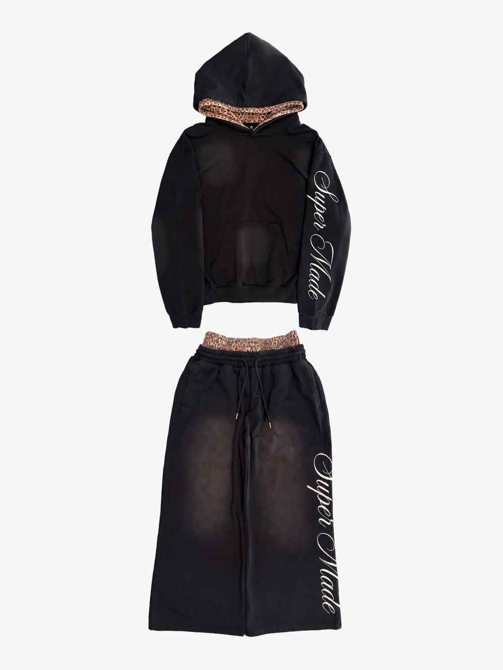 Leopard Print Boxy Fit Double Waist Set