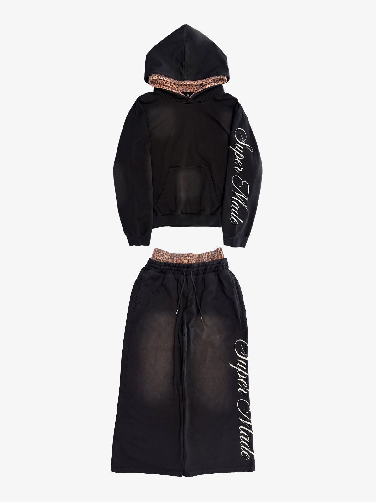 Leopard Print Boxy Fit Double Waist Set