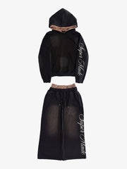 Leopard Print Boxy Fit Double Waist Set