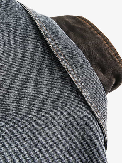 Stylish Denim Jacket with Faux Fur Trim for All-Season Wear 