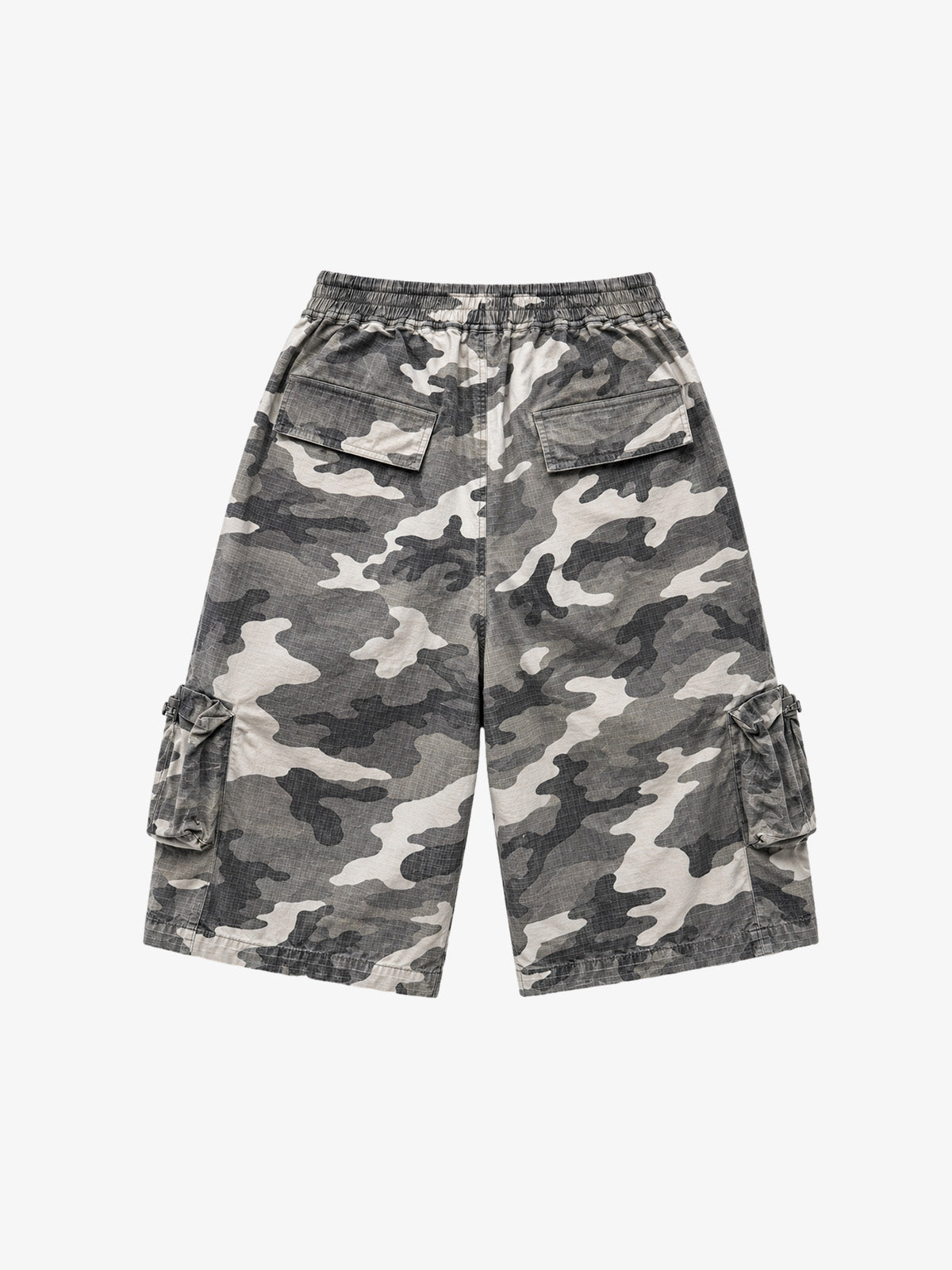 Plaid Multi-Pocket Washed Cropped Utility Pants