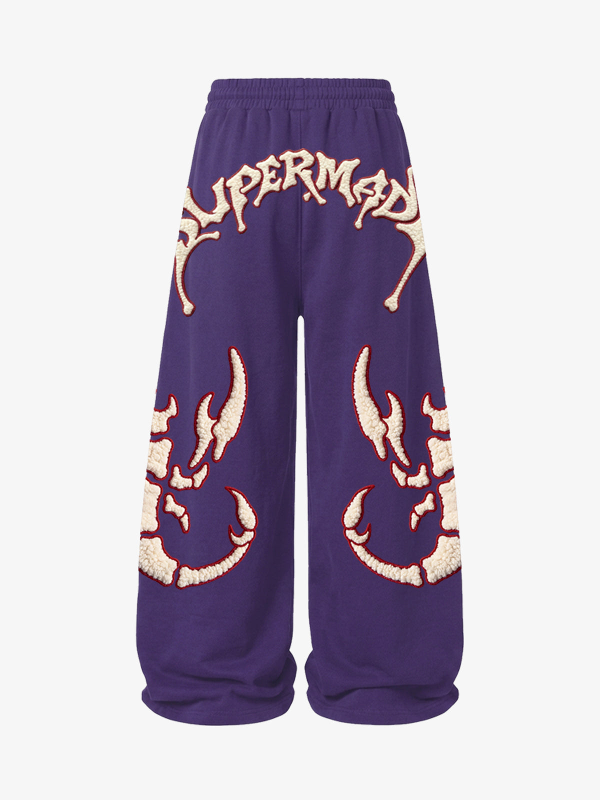 Scorpion Skeleton Terry Embroidered Wide-Leg Sweatpants